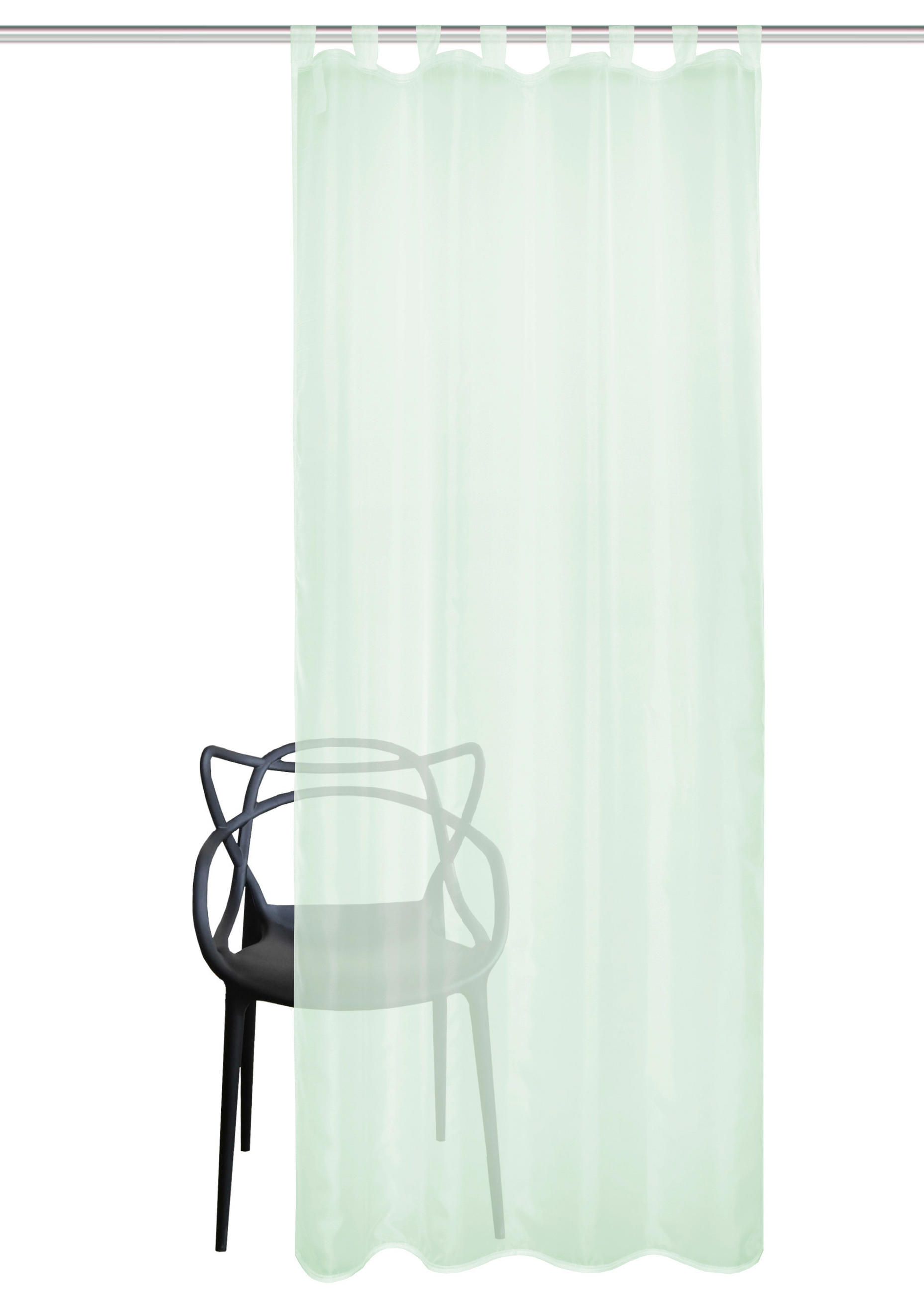 SCHLAUFENSCHAL  transparent   135/245 cm  - Hellgrün, Basics, Textil (135/245cm)