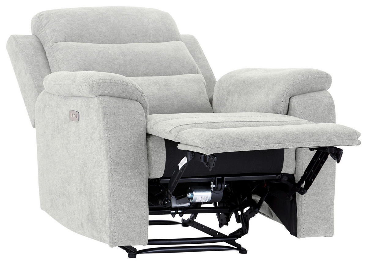 RELAXSESSEL Webstoff    - Hellgrau/Schwarz, KONVENTIONELL, Kunststoff/Textil (92/102/93cm) - P & B