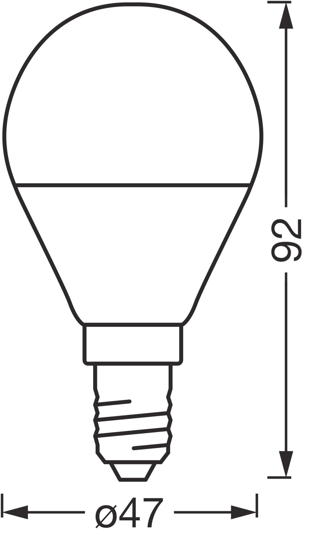 LED-LEUCHTMITTEL E14 4,9 W 470 lm  - Weiß, Basics, Kunststoff (4,7/9,2cm) - Osram