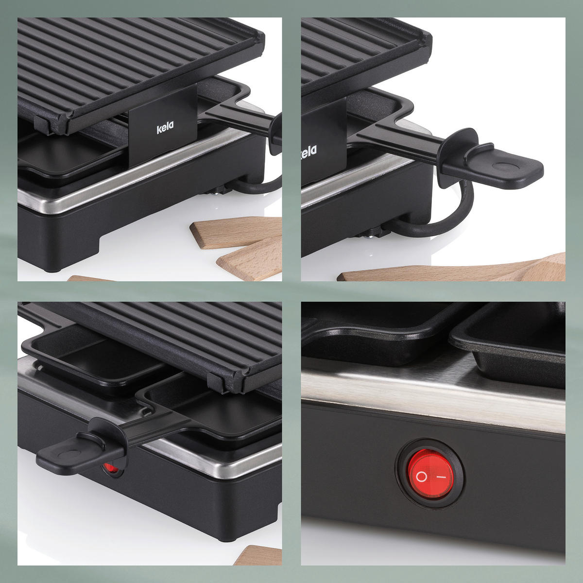 RACLETTE-GRILL Geneva  - Schwarz, Basics, Metall (21.5/21.5/12cm) - Kela