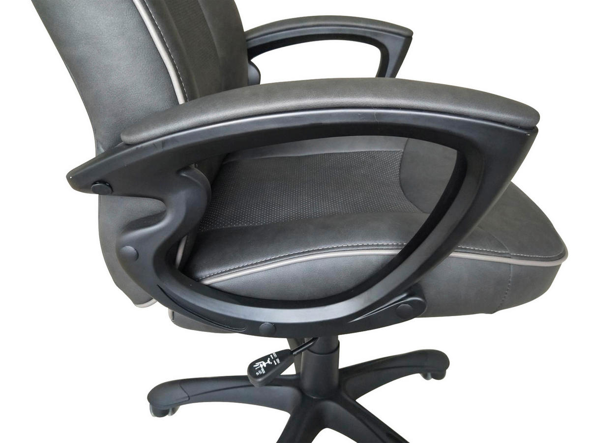 OTOČNÁ ŽIDLE PRO MLÁDEŽ, šedá, černá - šedá/černá, Konvenční, textil/plast (65/123/71cm) - MID.YOU