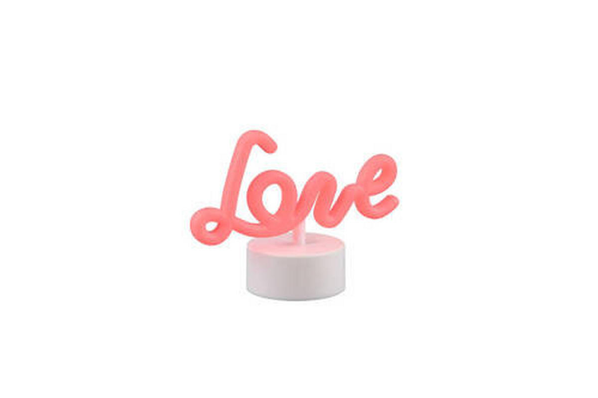 LED SVJETILJKA STOLNA Amor  - bijela/crvena, Trend, plastika (19,5/8,5/14cm)