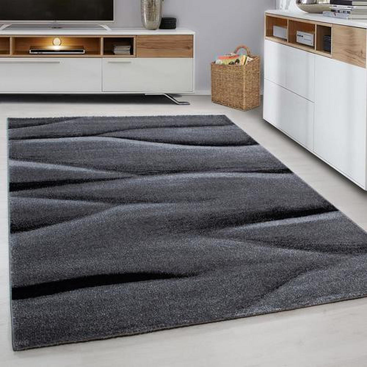 TKANÝ KOBEREC, 160/230 cm, černá - černá, Trend, textil (160/230cm) - Novel