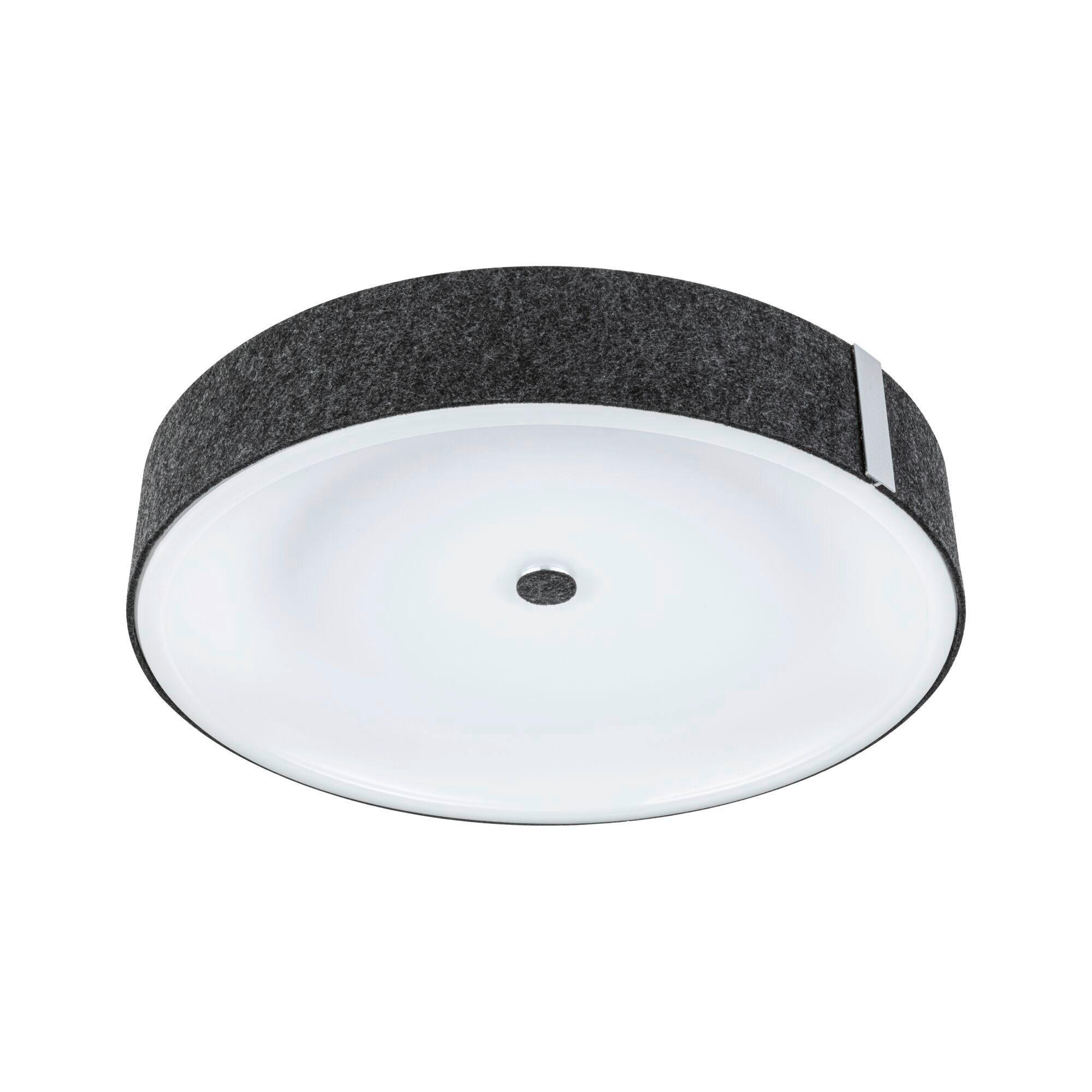 DECKENLEUCHTE Malika 40,2/10,7 cm   - Anthrazit, Basics, Kunststoff/Textil (40,2/10,7cm) - Paulmann