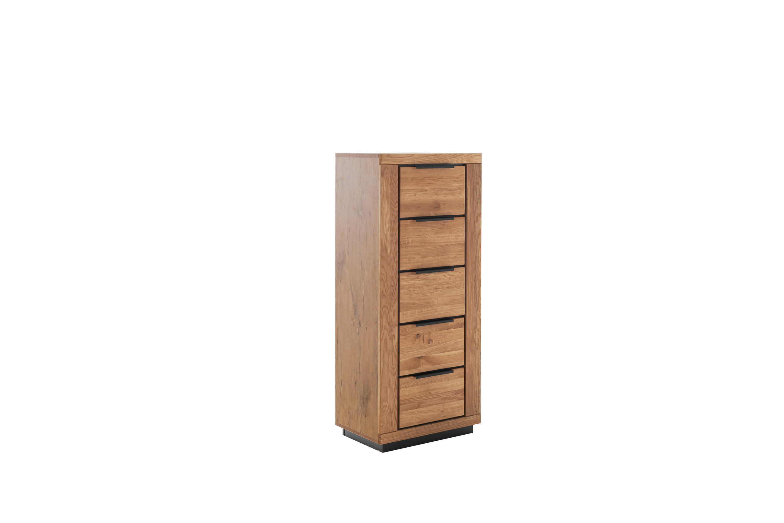 KOMMODE , 62/142/40 cm, 5 Schublade(n)  - Wildeiche/Schwarz, Design, Holz/Holzwerkstoff (62/142/40cm) - MID.YOU