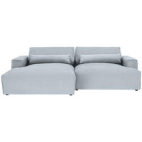 ECKSOFA Struktur Silberfarben  - Silberfarben/Schwarz, Design, Kunststoff/Textil (187/267cm) - Stylife