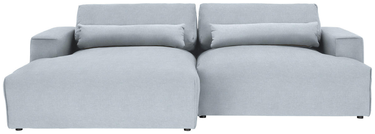 ECKSOFA Struktur Silberfarben  - Silberfarben/Schwarz, Design, Kunststoff/Textil (187/267cm) - Stylife