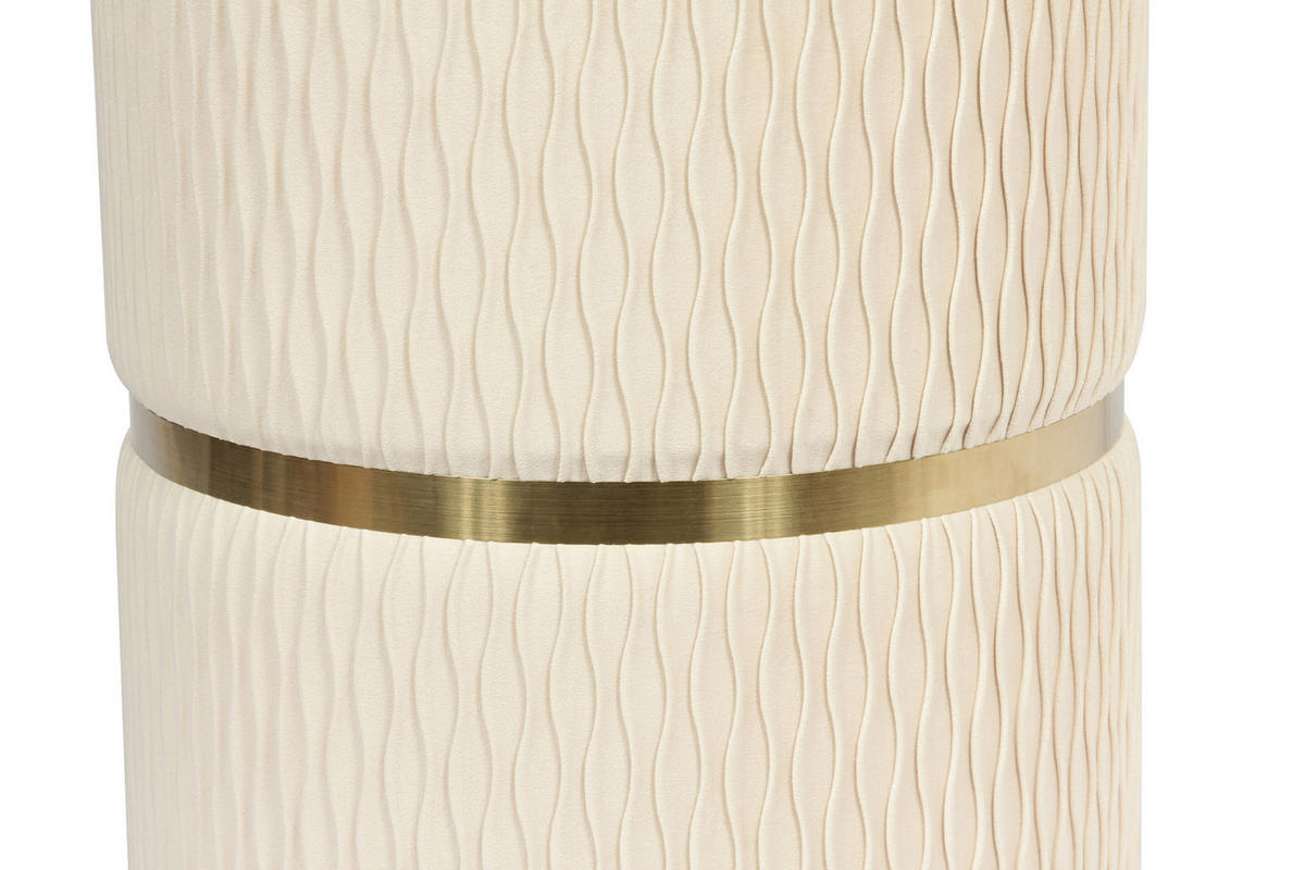 HOCKERSET in Creme, Goldfarben  - Goldfarben/Creme, Design, Kunststoff/Textil (31,5/36/38/44/31,5/36cm) - Kayoom