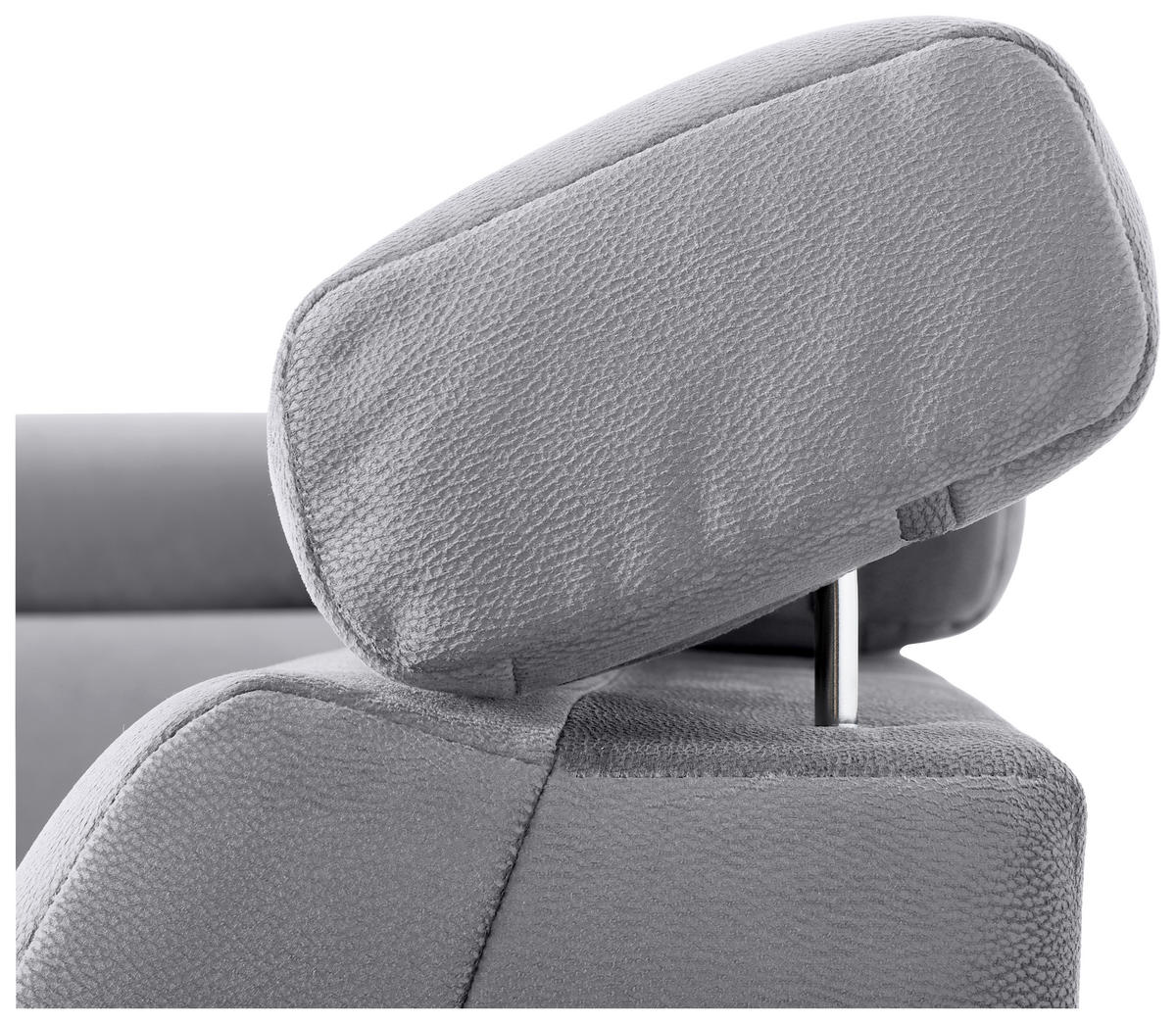 SAROKKANAPÉ textil ezüstszínű  - krómszínű/ezüstszínű, Konventionell, textil/fém (271/206cm) - Carryhome