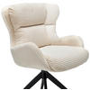 ARMLEHNSTUHL  in Eisen Cord  - Beige/Schwarz, LIFESTYLE, Textil/Metall (58/88/68cm) - MID.YOU