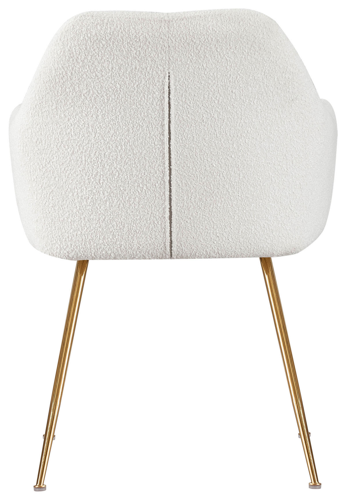 ARMLEHNSTUHL  in Eisen Bouclé  - Goldfarben/Creme, MODERN, Textil/Metall (58/82/60cm) - MID.YOU