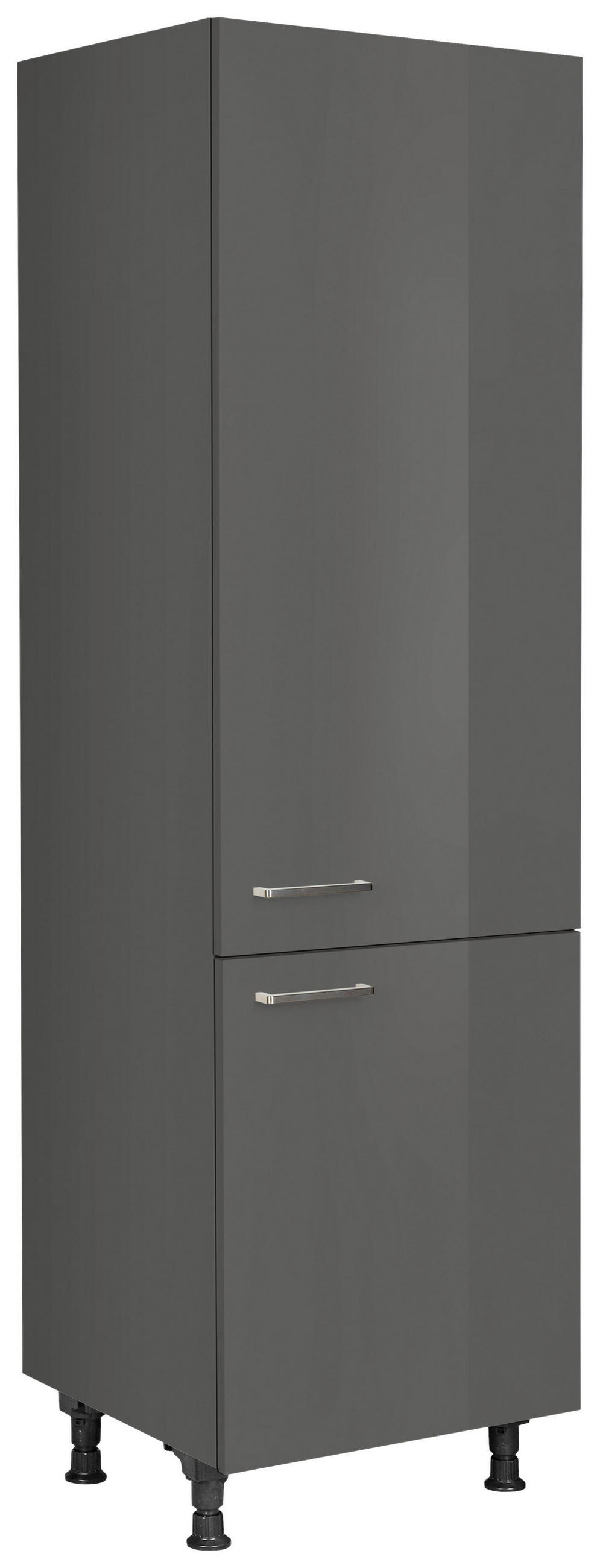 GERÄTEUMBAUSCHRANK 60/216,6/58 cm  in Schieferfarben  - Schieferfarben/Edelstahlfarben, MODERN, Holzwerkstoff/Metall (60/216,6/58cm) - Nobilia