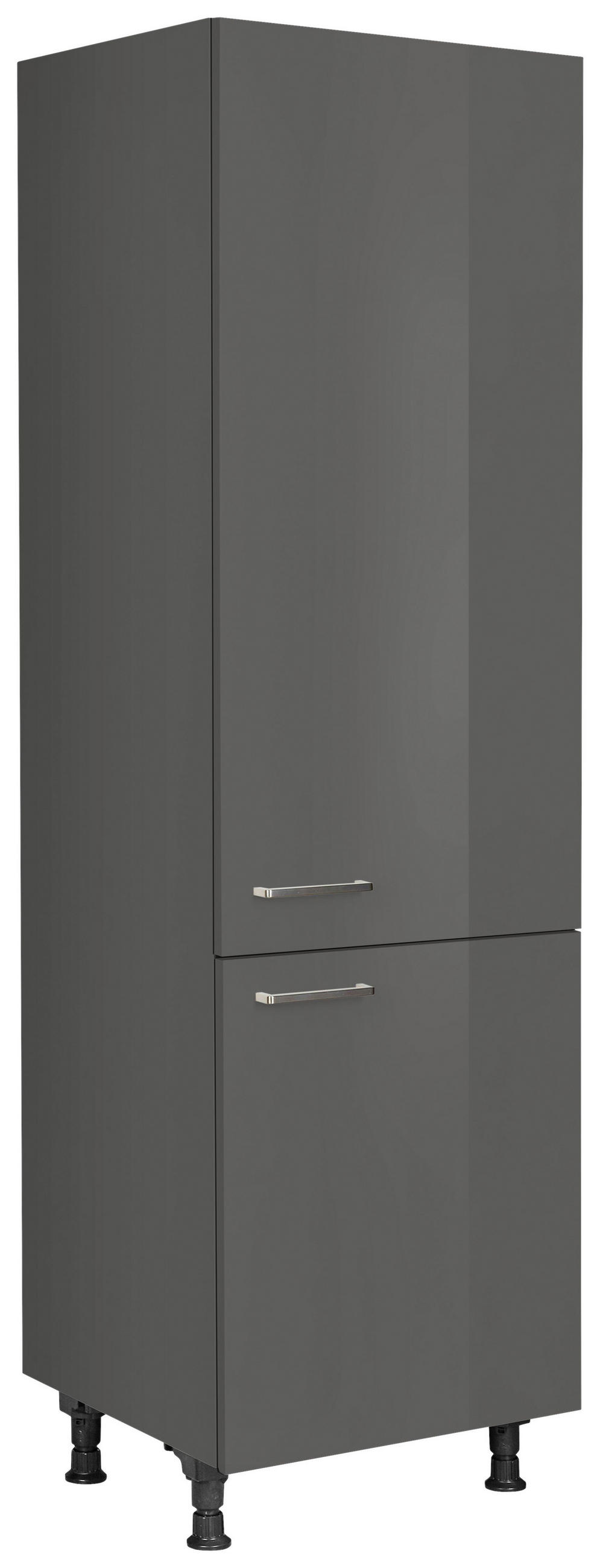 GERÄTEUMBAUSCHRANK 60/216,6/58 cm  in Schieferfarben  - Schieferfarben/Edelstahlfarben, MODERN, Holzwerkstoff/Metall (60/216,6/58cm) - Nobilia