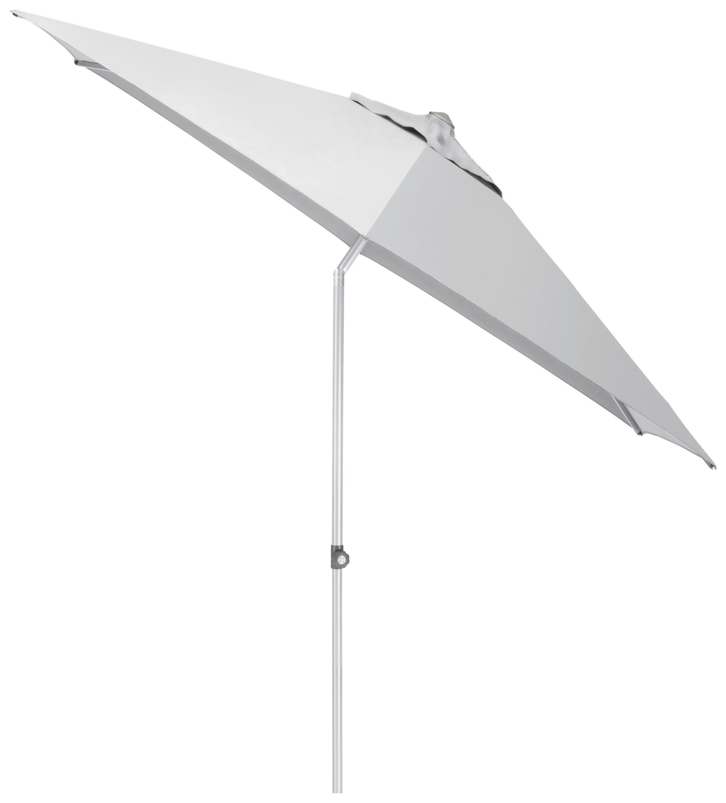 SONNENSCHIRM 300 cm Hellgrau  - Silberfarben/Hellgrau, Basics, Textil/Metall (300cm) - Kettler