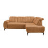 ECKSOFA in Chenille Currygelb  - Currygelb/Schwarz, Modern, Textil/Metall (261/200cm) - Livetastic