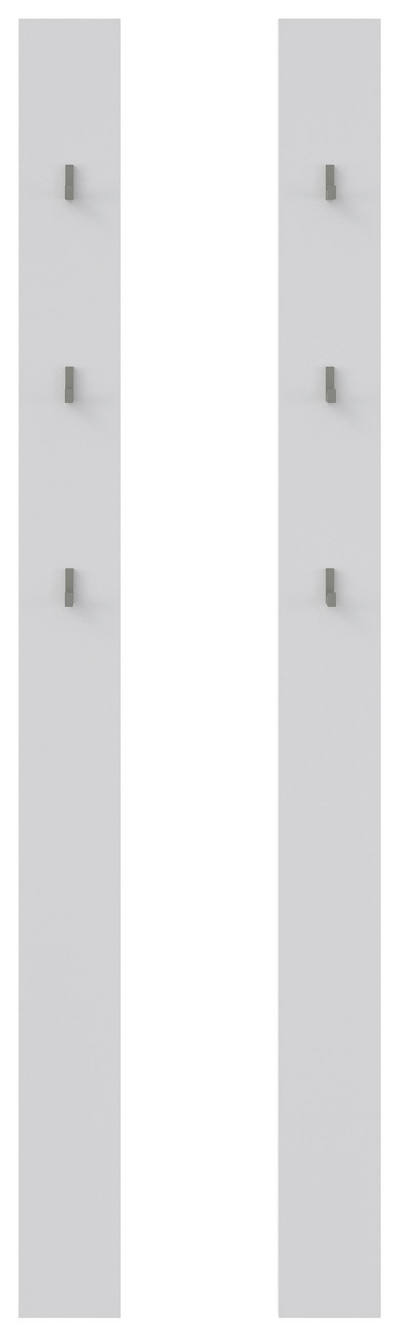 GARDEROBENPANEEL  in 26/165/1,6 cm  - Weiß, KONVENTIONELL, Holzwerkstoff (26/165/1,6cm) - Xora
