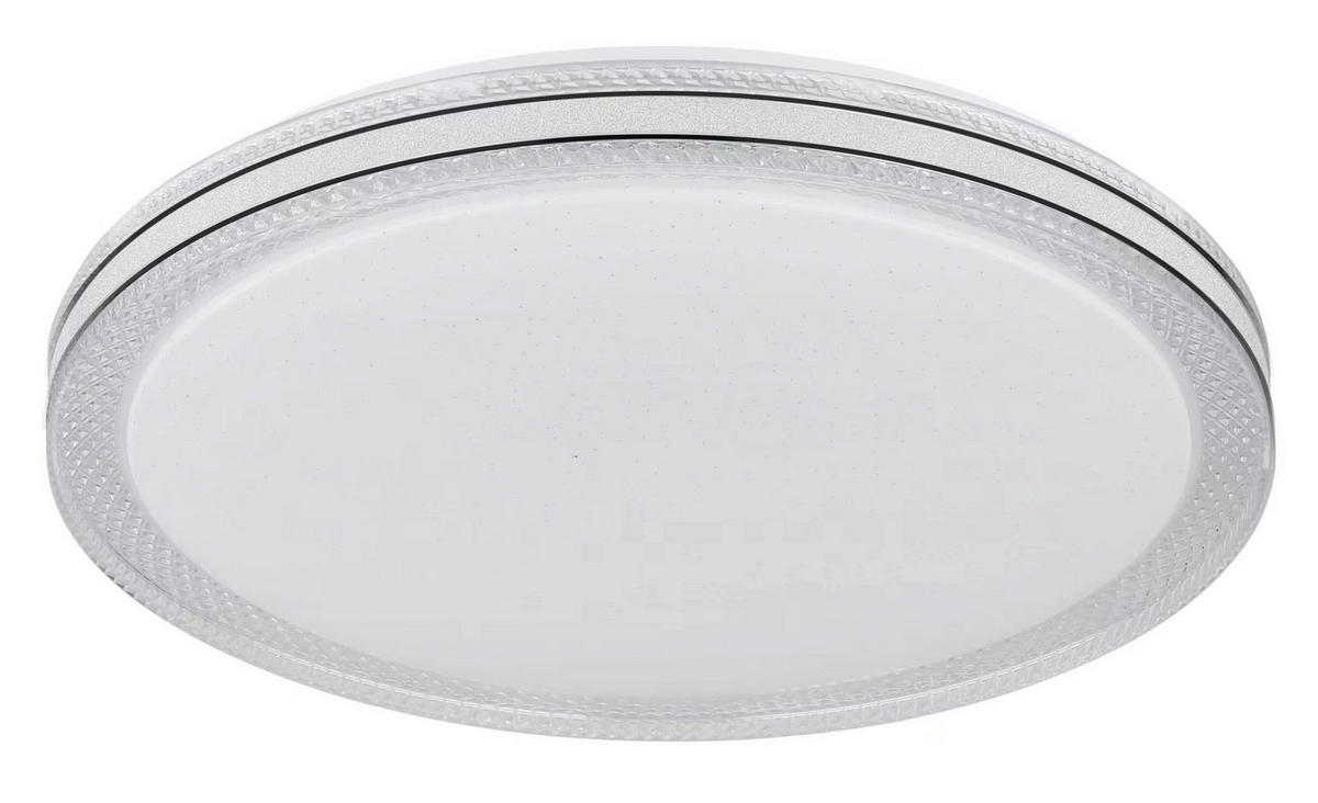 LED-TAKLAMPA VELENO 49/7 cm  - klar/vit, Klassisk, metall/plast (49/7cm) - Globo