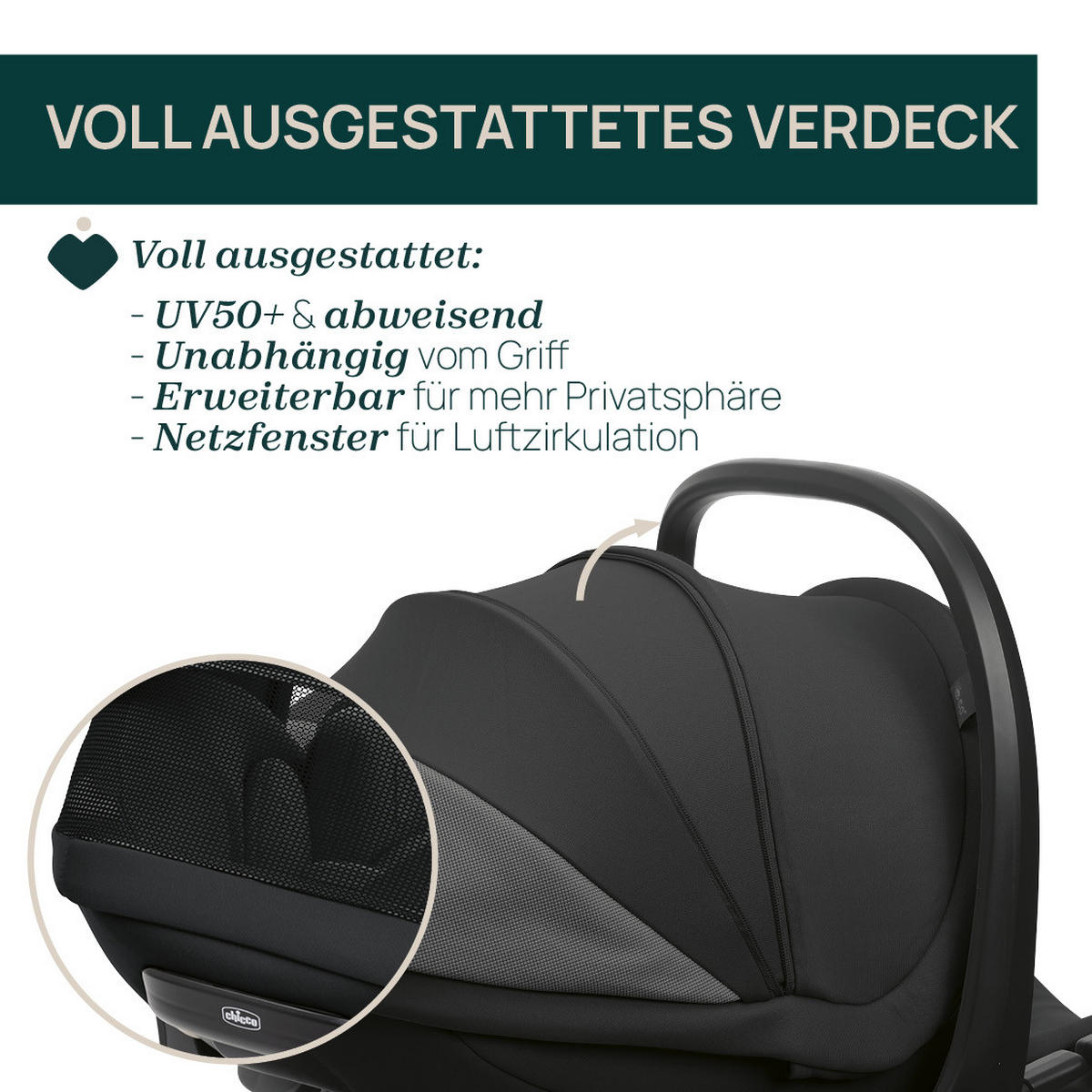 KINDERAUTOSITZ First Seat Recline I-Size   - Dunkelgrau/Hellgrau, Basics, Textil (44/58/60/65cm) - Chicco