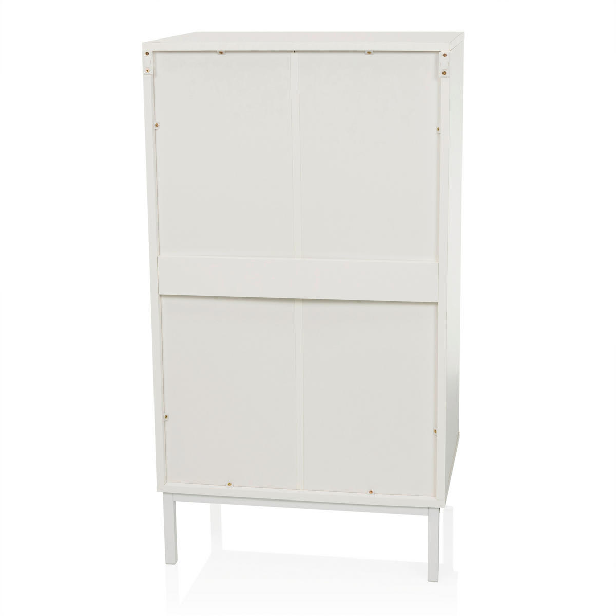 KOMMODE , 55/100/40 cm, 5 Schublade(n)  - Weiß, MODERN, Holzwerkstoff/Metall (55/100/40cm) - MID.YOU