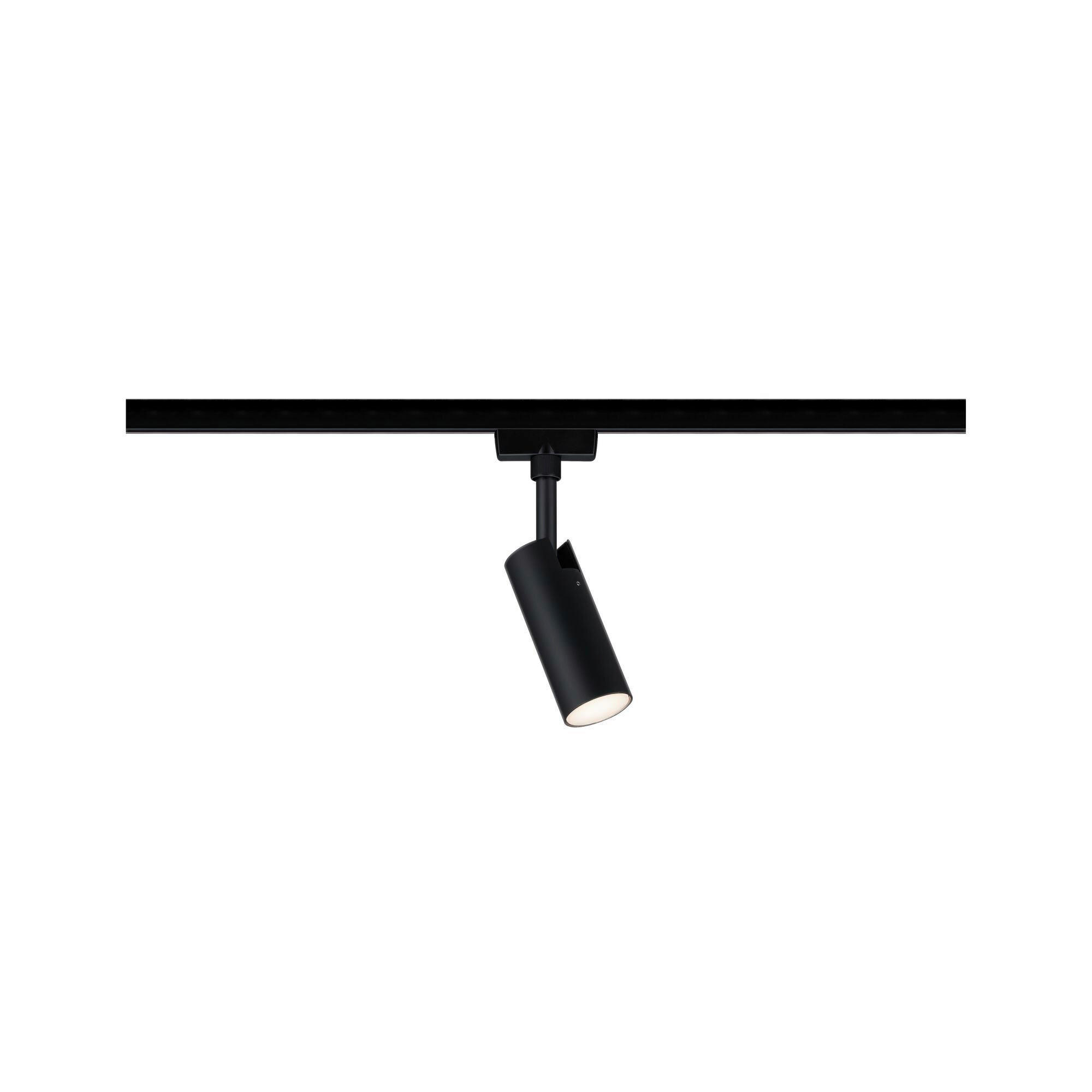 SCHIENENSYSTEM-STRAHLER - Schwarz, Design, Kunststoff/Metall (4,2/18,6/10,5cm) - Paulmann