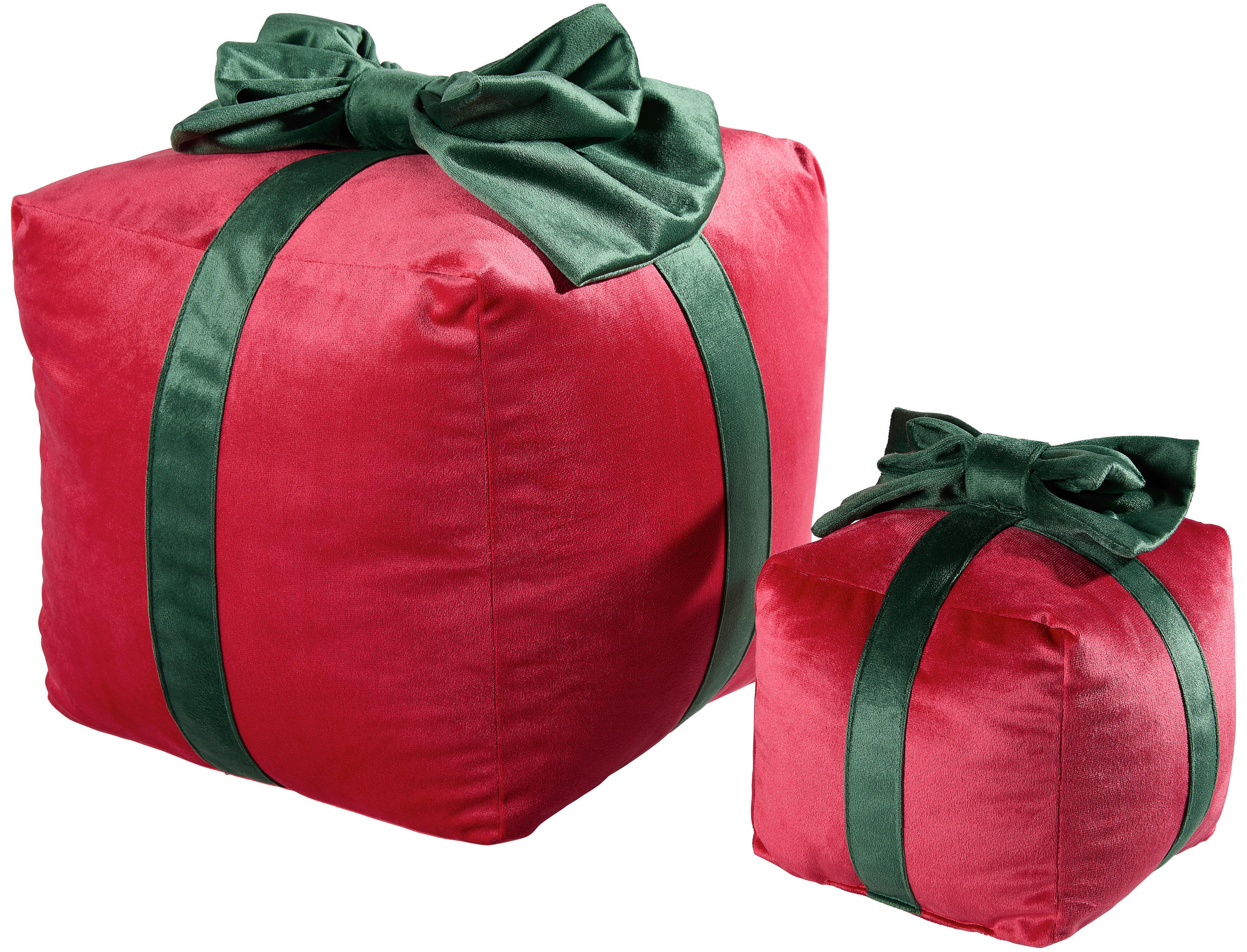 ZIERKISSEN 30/30 cm  - Rot/Grün, Textil (30/30cm) - Novel