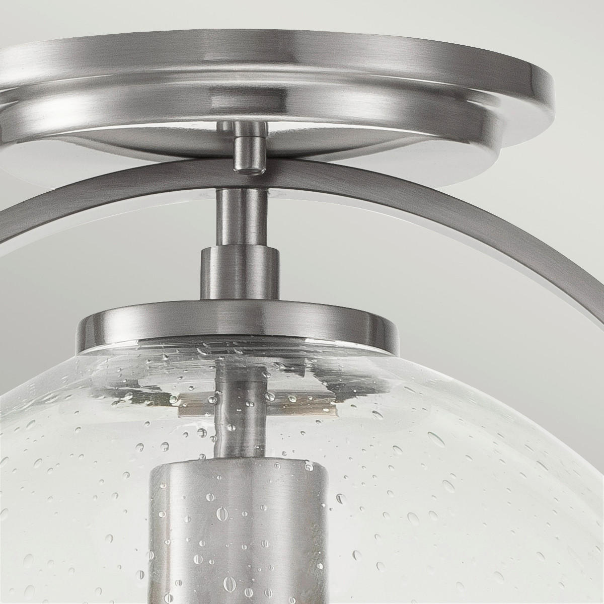DECKENLEUCHTE  28.2/31.8 cm    - Nickelfarben, Design, Glas/Metall (28.2/31.8cm) - Elstead Lighting