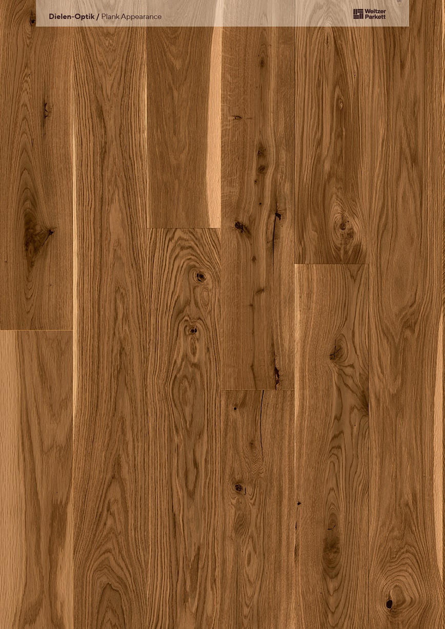 LANDHAUSDIELE, Eiche Amber Pflegefrei Diele  per  m² - Eichefarben, Design, Holz (224,5/19,3/1,3cm) - Weitzer Parkett