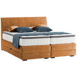 BOXSPRINGBETT 160/200 cm  in Cognac  - Wengefarben/Cognac, KONVENTIONELL, Holz/Textil (160/200cm) - Novel