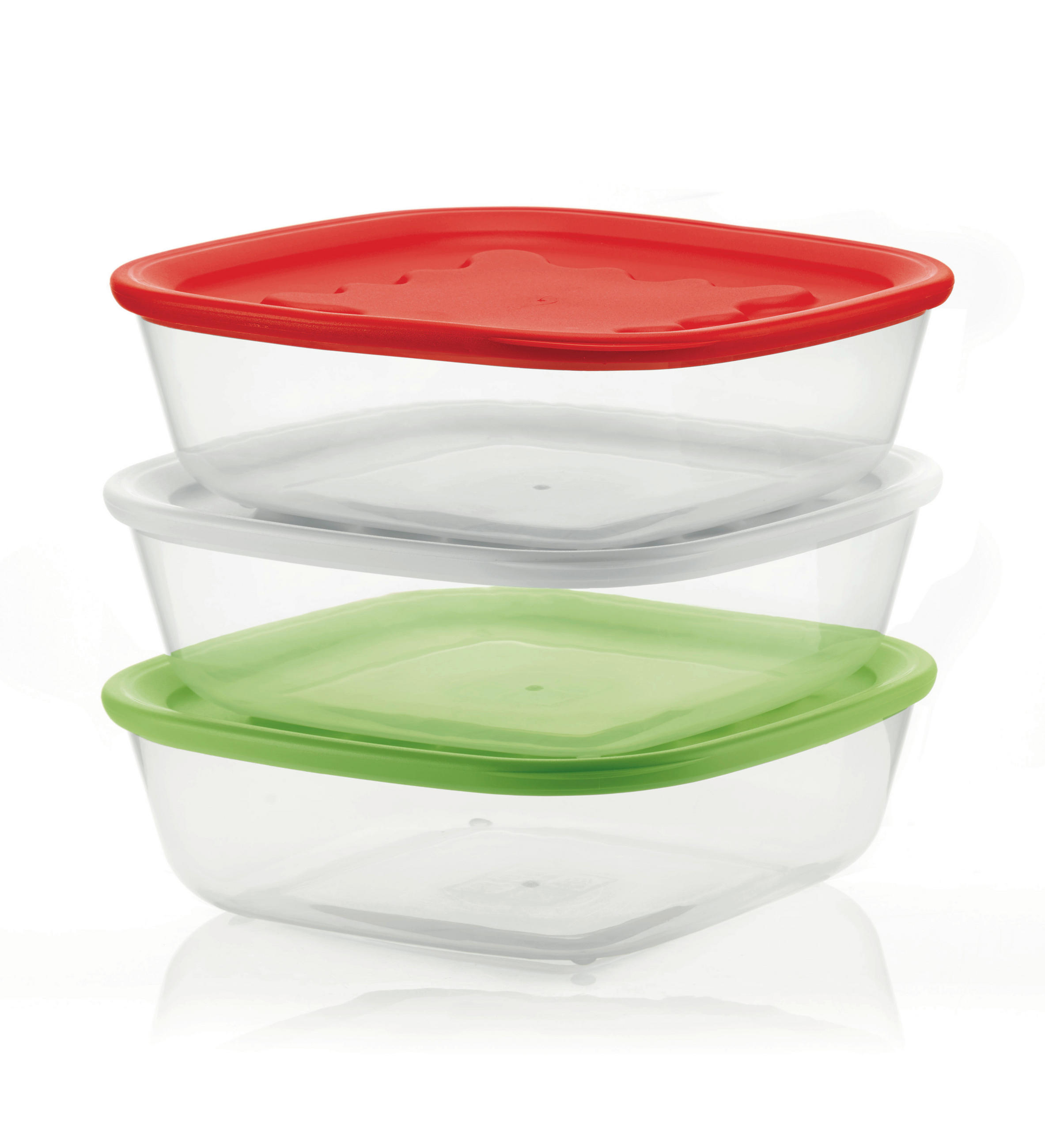 SET POSUDA ZA ČUVANJE NAMIRNI - bijela/zelena, Basics, plastika (19.5/11/19.5cm) - GUZZINI