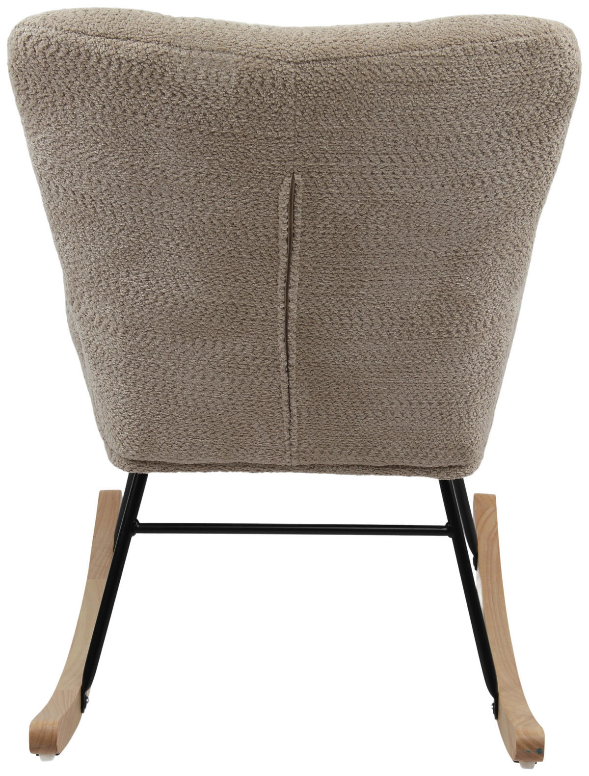 SCHAUKELSTUHL in Bouclé Braun  - Braun/Naturfarben, Basics, Holz/Textil (62/90/52cm) - P & B