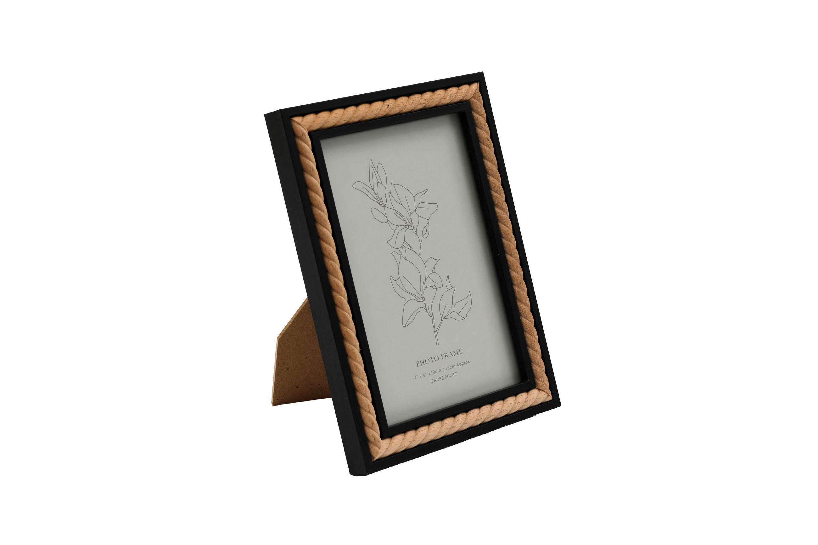 Ramă Foto  - maro, Basics, sticlă/materiale naturale (12,5/17,5/1,5cm)