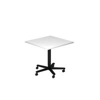 STEHTISCH 80/80/72-114 cm  - Schwarz/Weiß, KONVENTIONELL, Holzwerkstoff/Metall (80/80/72-114cm) - Venda