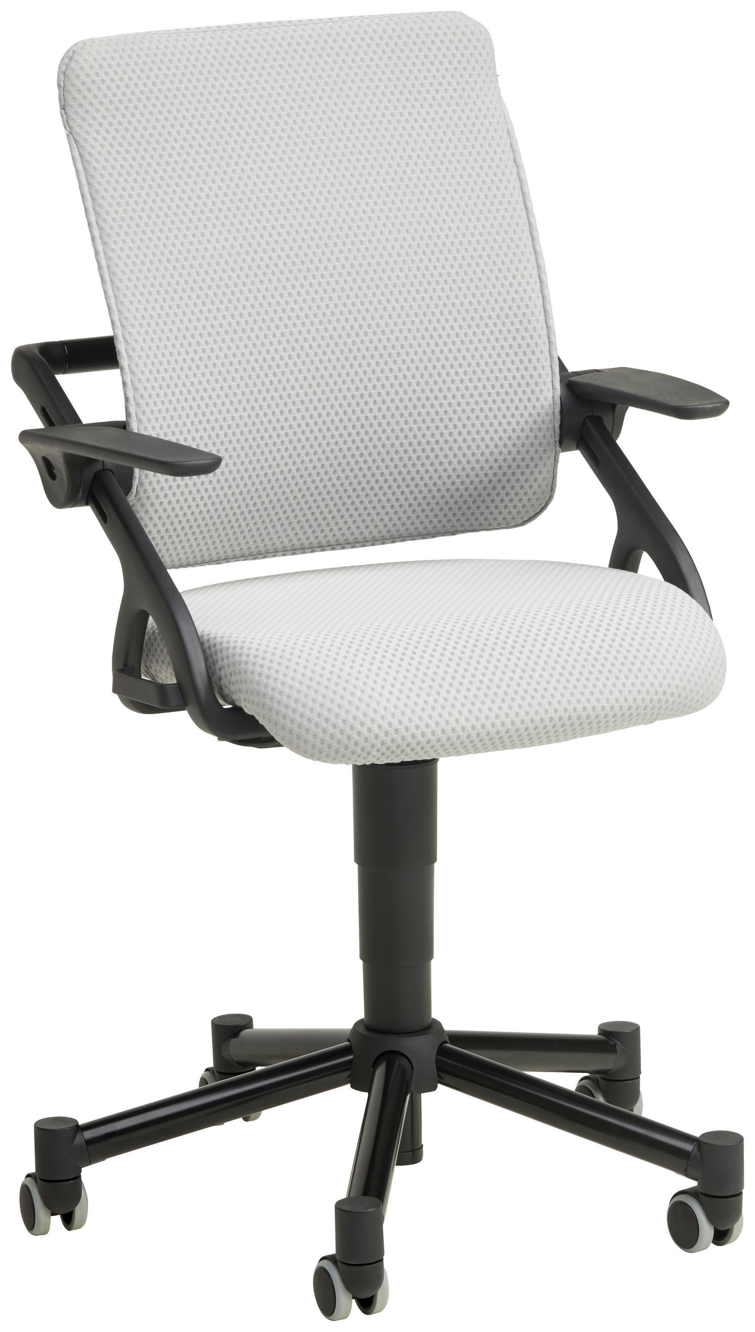 JUGENDDREHSTUHL Netzbespannung Schwarz, Hellgrau  - Hellgrau/Schwarz, KONVENTIONELL, Kunststoff/Textil (58/83-97/60cm) - Paidi