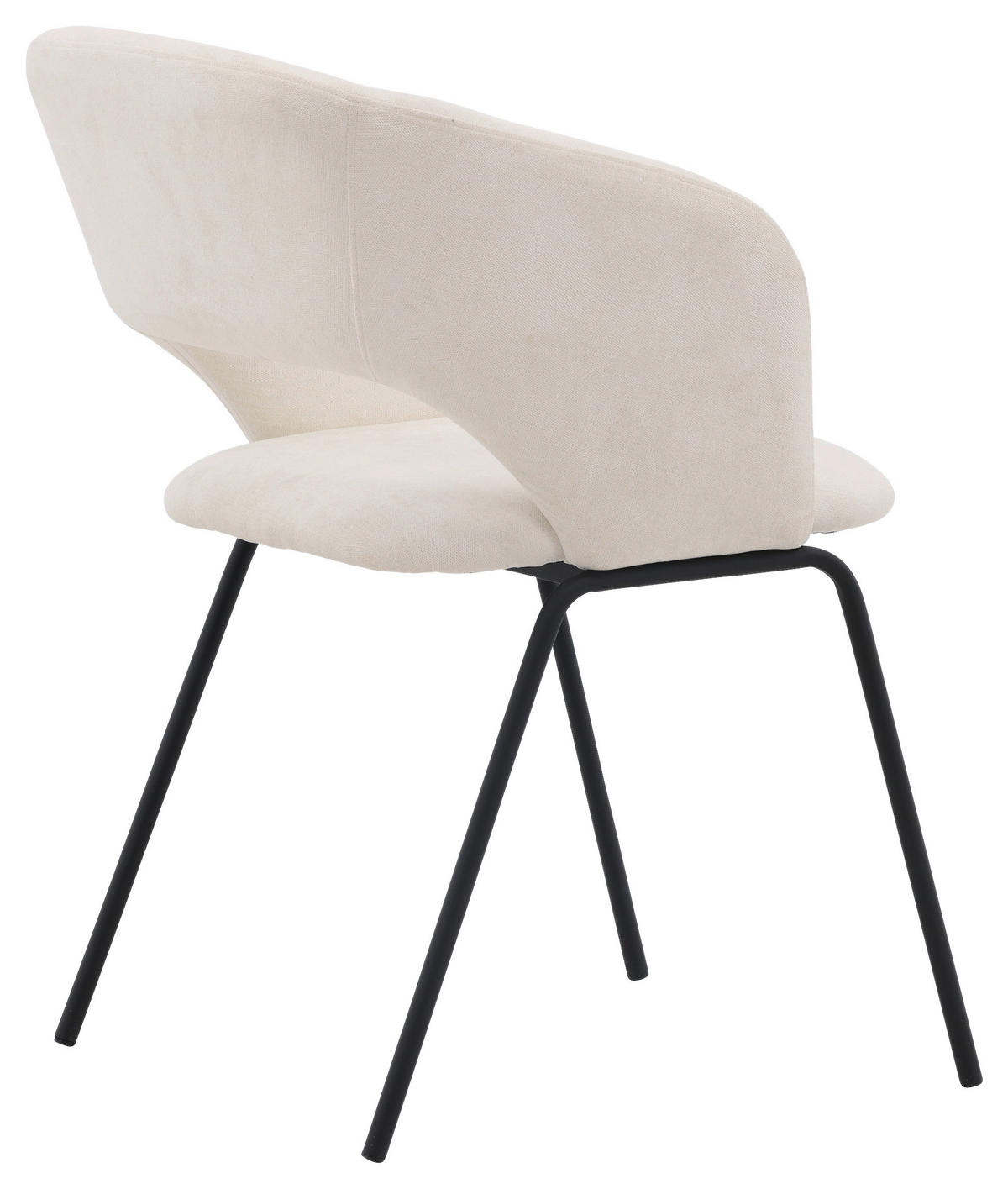 STOLSET 2 styck stål textilväv  - vit/svart, Design, metall/textil (66/86/66cm) - Livetastic