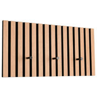 GARDEROBENPANEEL  in 60/30/7 cm  - Schwarz/Eiche Artisan, MODERN, Holzwerkstoff/Textil (60/30/7cm)