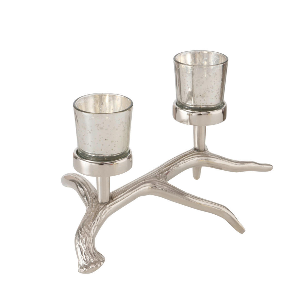 KERZENHALTER - Silberfarben, Basics, Glas/Metall (28/20/18cm) - Boltze Home