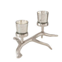 KERZENHALTER - Silberfarben, Basics, Glas/Metall (28/20/18cm) - Boltze Home