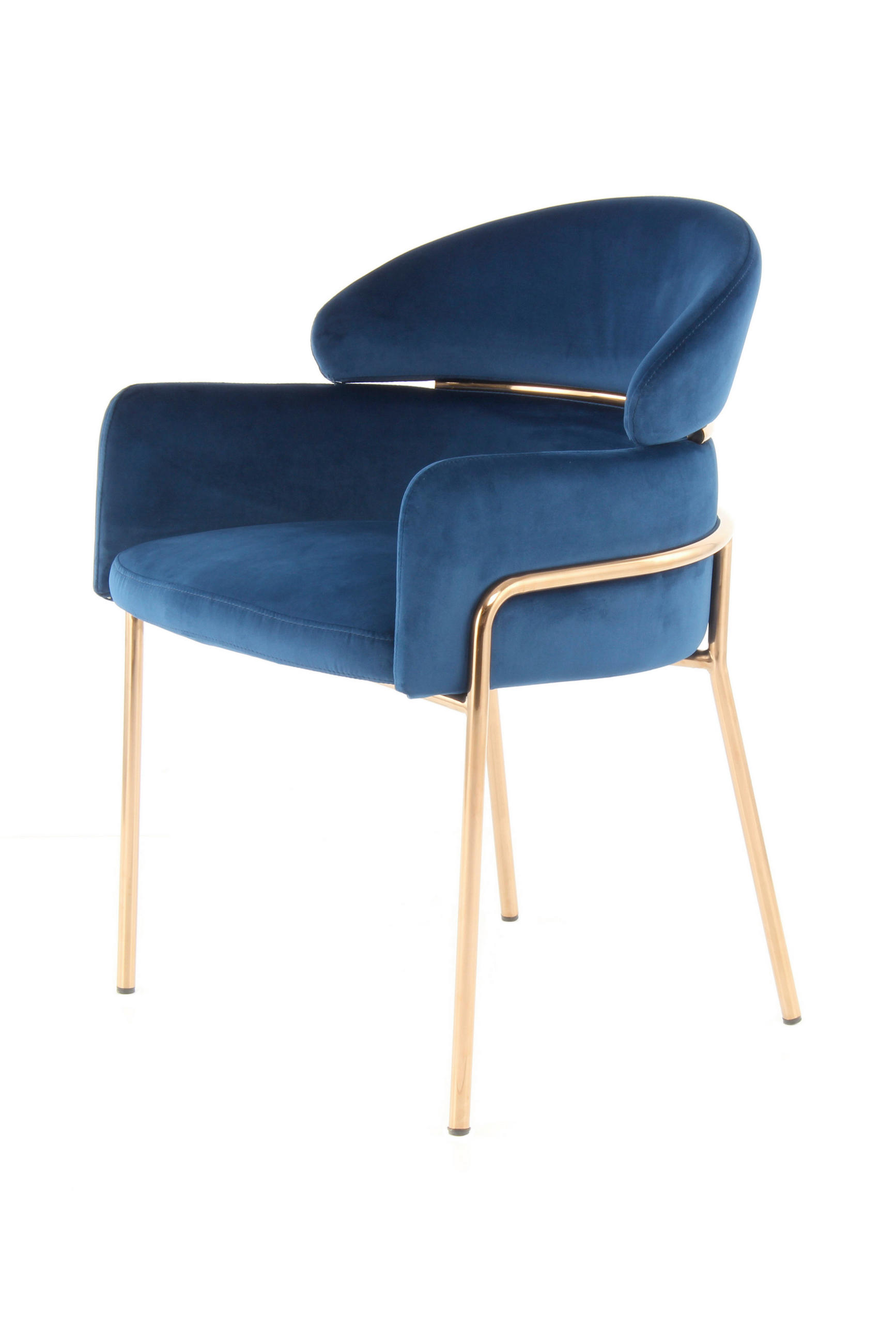 Kayoom Armlehnstuhl Blau, Gold 58x79x57 cm