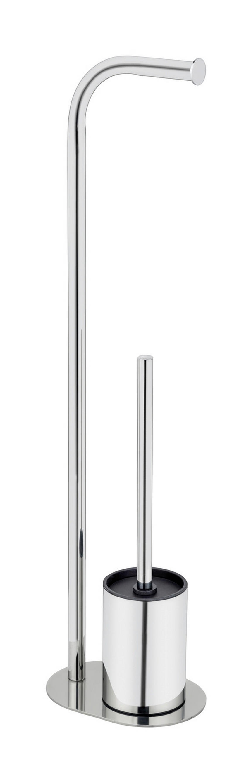 WC-BÜRSTENKOMBINATION - Edelstahlfarben, Basics, Kunststoff/Metall (18/63/13cm) - Wenko