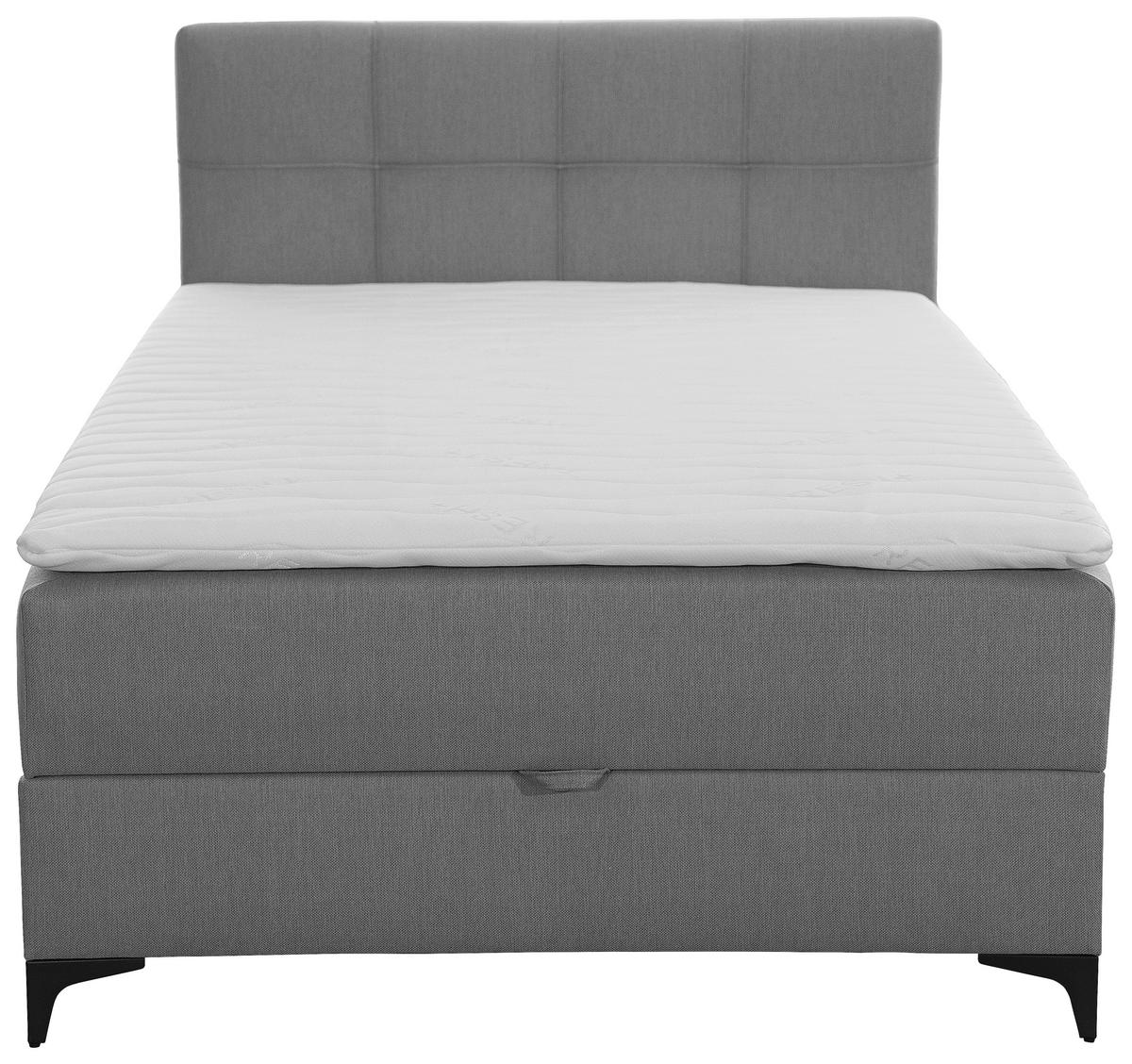 POSTELJA Z VZMETNICO 120 cm   x 200 cm  , tekstil temno siva  - temno siva/črna, Moderno, tekstil (120/200cm) - MID.YOU