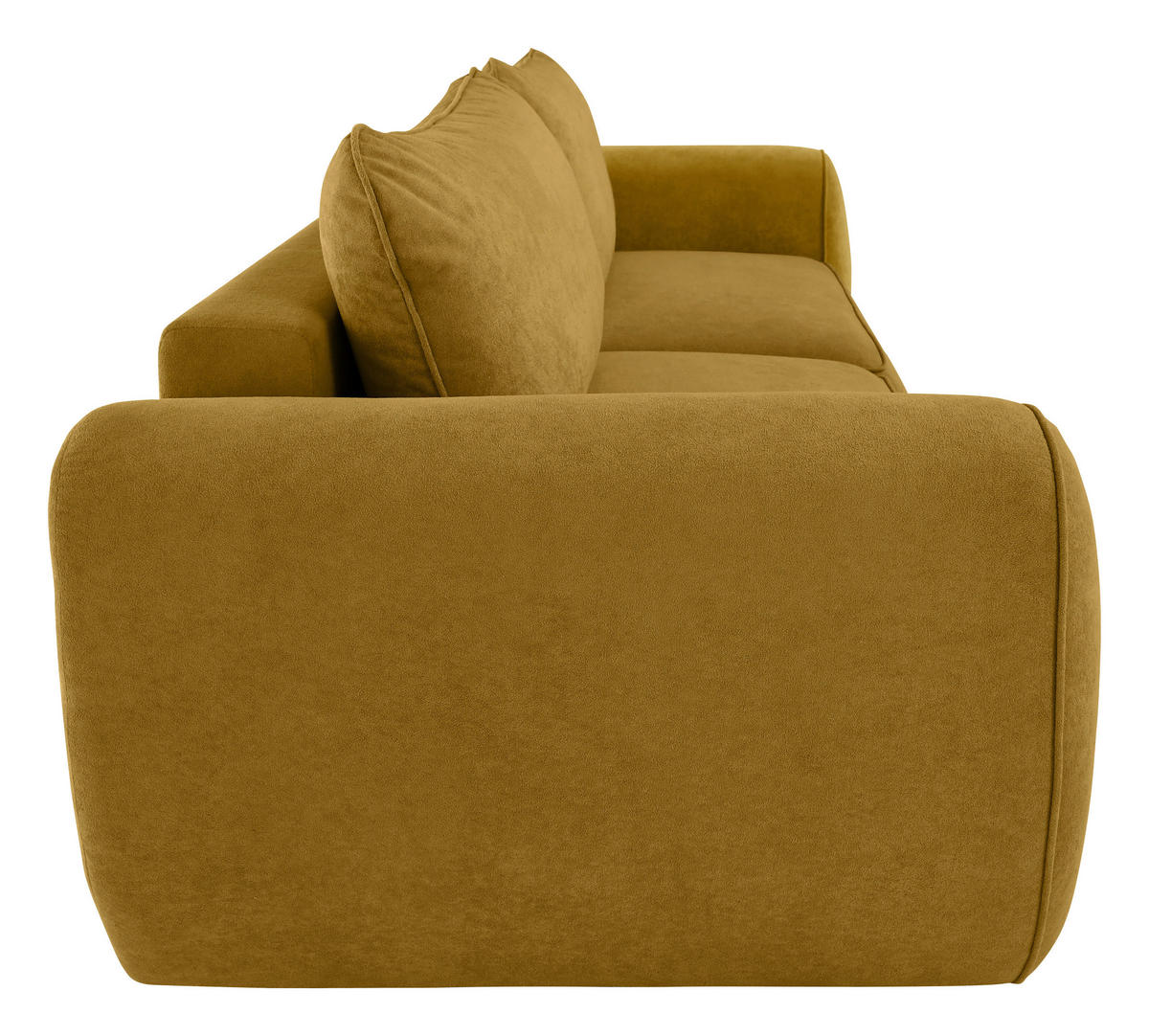 SCHLAFSOFA Chenille Goldfarben  inkl. Zierkissen, Rückenkissen, Bettkasten, Schlaffunktion, Rücken echt, Liegefläche im Originalstoff  - Goldfarben/Schwarz, KONVENTIONELL, Kunststoff/Textil (257/96/110cm) - Milino