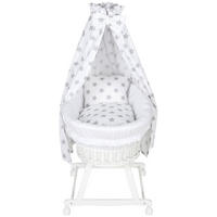 KOMPLET MOBILNE KORPE-KOLEVKE - siva/bela, Osnovno, drvo/tekstil (91/60/73cm) - My Baby Lou