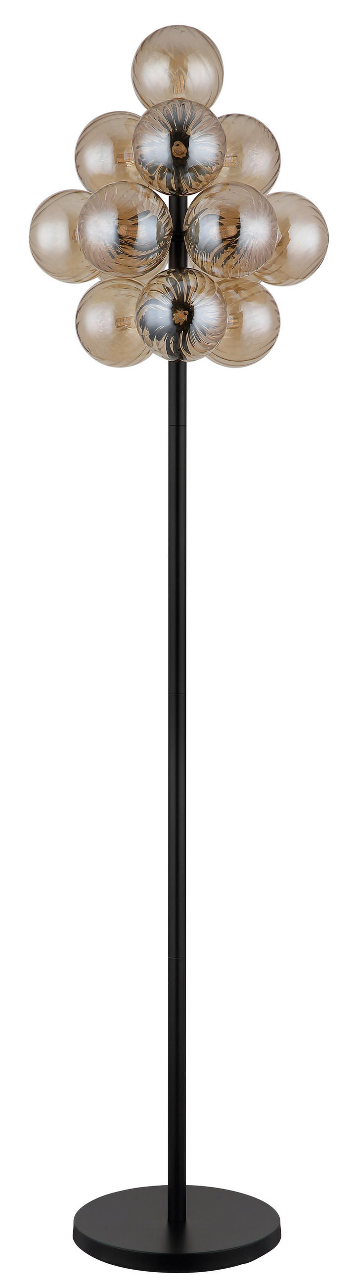 GOLVLAMPA CONOR 39,5/160 cm    - orange/svart, Design, metall/glas (39,5/160cm)