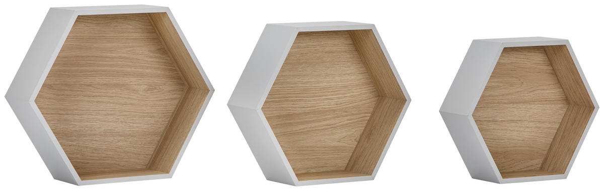 WANDREGALSET 30-37/26-32/9-12 cm  - Kaschmir/Eichefarben, Basics, Holzwerkstoff (30-37/26-32/9-12cm) - Xora