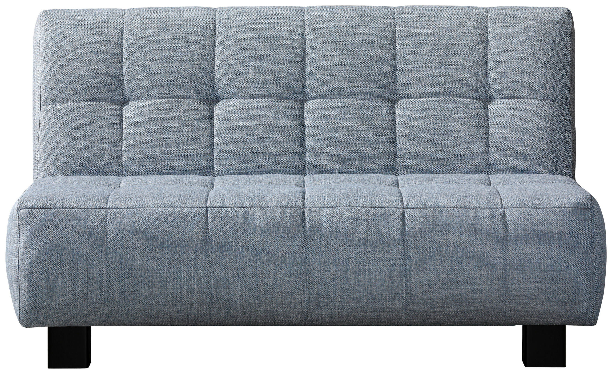 SCHLAFSOFA Webstoff Hellblau  - Schwarz/Hellblau, Design, Textil/Metall (145/92/102cm) - Novel