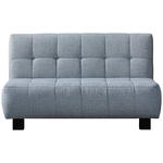 SCHLAFSOFA Webstoff Hellblau  - Schwarz/Hellblau, Design, Textil/Metall (145/92/102cm) - Novel