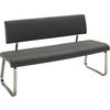 SITZBANK in Metall, Kunststoff Grau, Edelstahlfarben  - Edelstahlfarben/Grau, Design, Kunststoff/Metall (155/86/59cm) - Livetastic