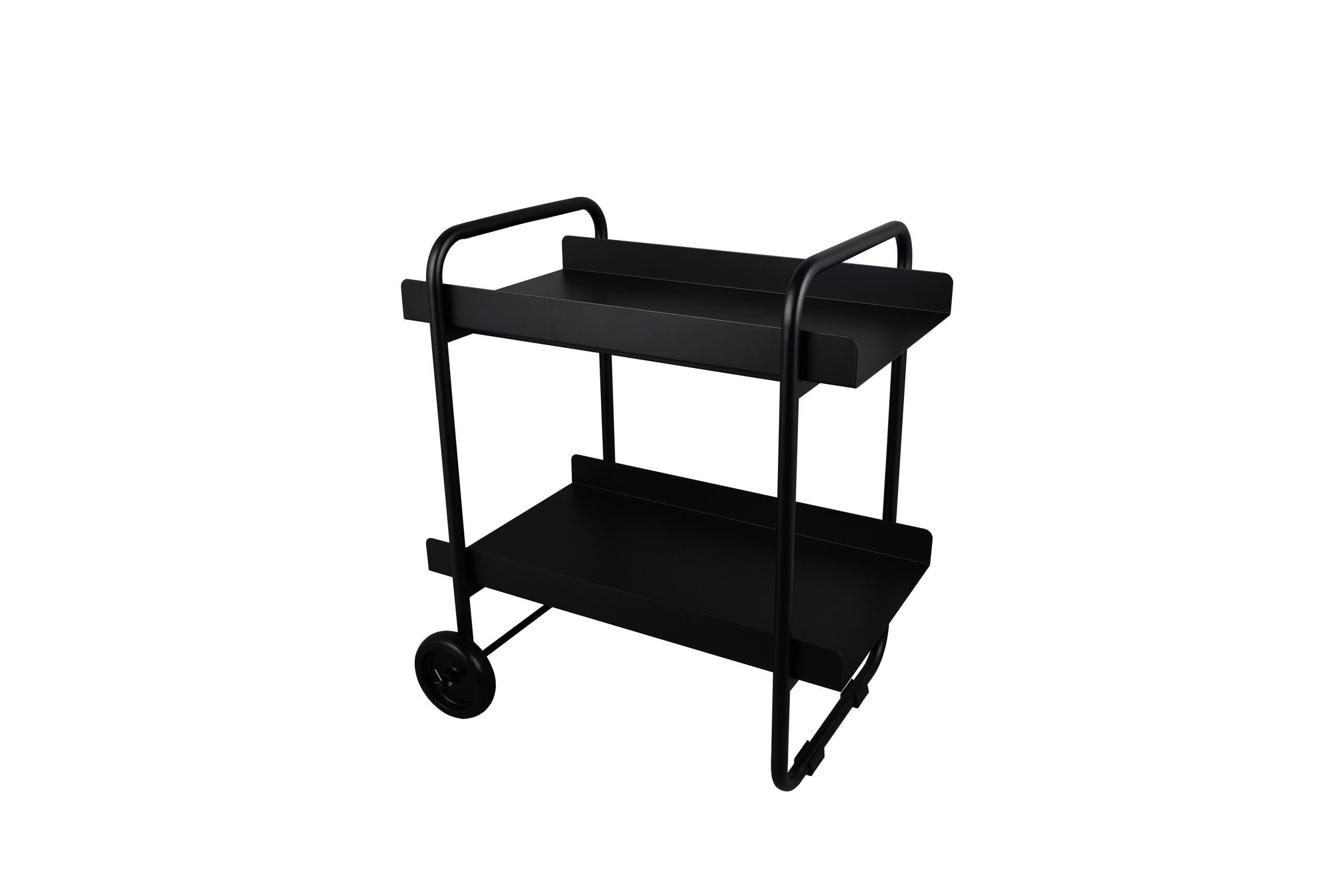 SERVIERWAGEN Schwarz  - Schwarz, MODERN, Metall (65/46/59cm) - Milino