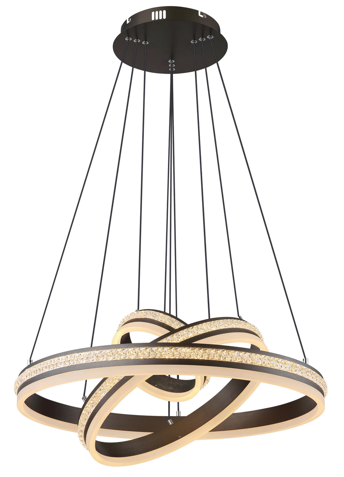 VISEČA LED-SVETILKA   //2700-6000 K/230 V/ - barve titana/opal, Design, kovina/umetna masa (60/120cm) - Globo