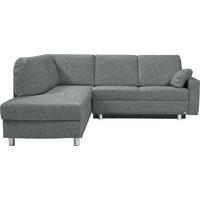 ECKSOFA  in Mikrovelours Grün  208/227 cm  - Alufarben/Grün, KONVENTIONELL, Textil/Metall (208/227cm) - Sedda